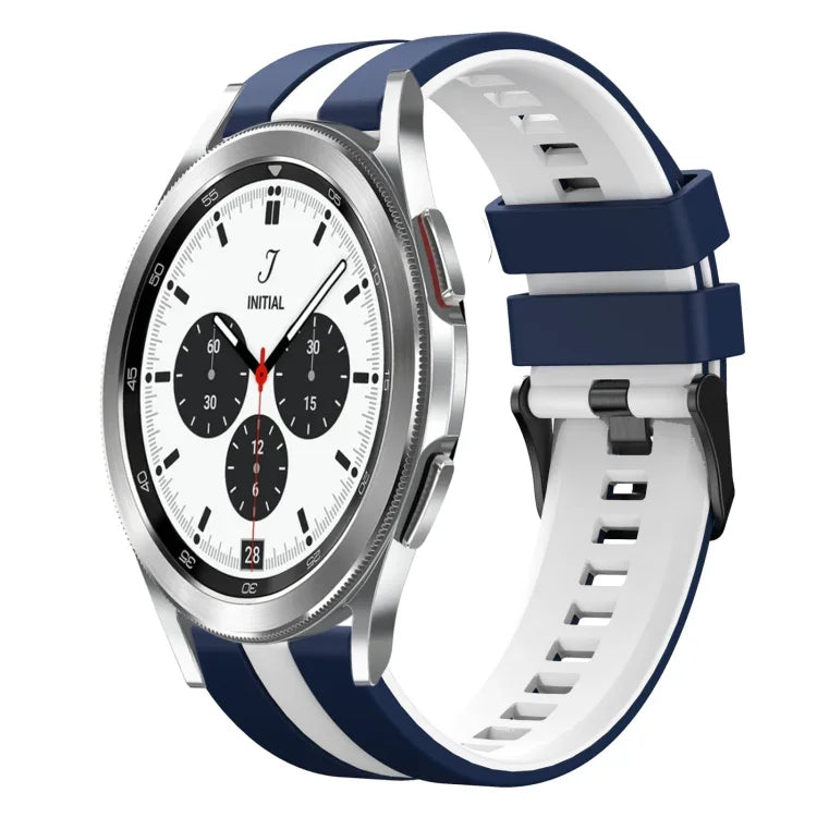20mm Two Color Sports Silicone Watch Band, For Samsung  Galaxy Watch 4 Classic 42mm, For Samsung Galaxy Watch Active 2 44mm, For Samsung Galaxy Watch Active 2 40mm