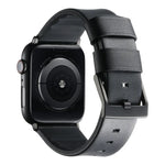 Genuine Leather Hybrid Silicone Watch Band, For Apple Watch Series 10 46mm, For Apple Watch Series 10 42mm, For Apple Watch SE 2023 44mm, For Apple Watch SE 2023 40mm, For Apple Watch Ultra 2 49mm, For Apple Watch Series 9 45mm                         ...