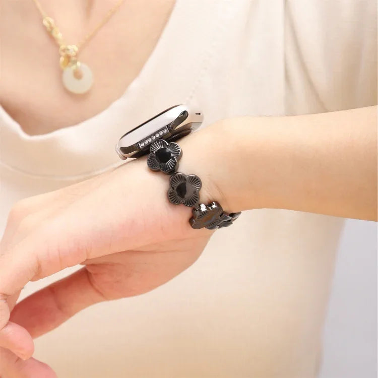 Four Leaf Clover Quick-Release Metal Chain Watch Band, For Apple Watch Series 3 38mm, For Apple Watch Series 3 42mm