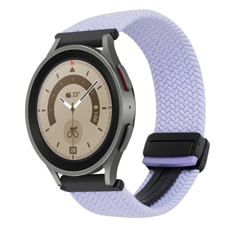 20mm Magnetic Buckle Braided Watch Strap, For Samsung Galaxy Watch 5 Pro, For Samsung Gear Sport