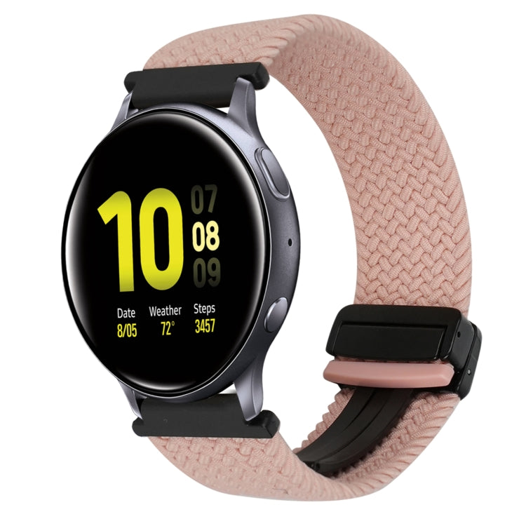 20mm Magnetic Buckle Braided Watch Strap, For Samsung Galaxy Watch Active 2, For Samsung Galaxy Watch 3 41mm