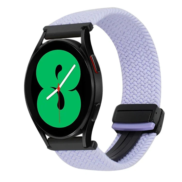 20mm Magnetic Buckle Braided Watch Strap, For Samsung Galaxy Watch 4, For Samsung Galaxy Watch 4 Classic