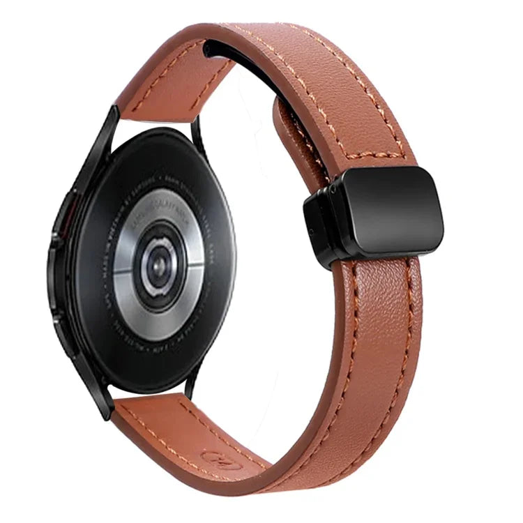 Slim Magnetic Buckle 20mm Microfiber Leather Watch Band, For Samsung Galaxy Watch 4  40 / 44mm, For Samsung Galaxy Watch 4 Classic 42 / 46mm