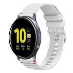 Wavy Dotted Stitched 20mm Silicone Watch Band, For Samsung Galaxy Gear Sport, For Samsung Galaxy Watch Active 2, For Samsung Galaxy Watch3 41mm, For Samsung Galaxy Watch Active