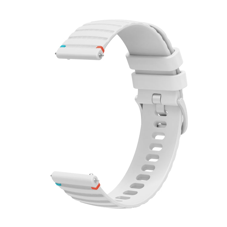 Wavy Dotted Stitched 20mm Silicone Watch Band, For Samsung Galaxy Watch 5 40 / 44mm, For Samsung Galaxy Watch 5 Pro 45mm, For Samsung Galaxy Watch 4 40 / 44mm, For Samsung Galaxy Watch 4 Classic 42 / 46mm