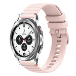 Wavy Dotted Stitched 20mm Silicone Watch Band, For Samsung Galaxy Watch 5 40 / 44mm, For Samsung Galaxy Watch 5 Pro 45mm, For Samsung Galaxy Watch 4 40 / 44mm, For Samsung Galaxy Watch 4 Classic 42 / 46mm
