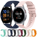 Wavy Dotted Stitched 20mm Silicone Watch Band, For Samsung Galaxy Gear Sport, For Samsung Galaxy Watch Active 2, For Samsung Galaxy Watch3 41mm, For Samsung Galaxy Watch Active