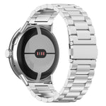 Three Beads Stainless Steel Metal Watch Band, For Google Pixel Watch 4 / Watch 3 45mm, For Google Pixel Watch 4 / 3 / 2 / 1 41mm
