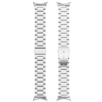 Three Beads Stainless Steel Metal Watch Band, For Google Pixel Watch 4 / Watch 3 45mm, For Google Pixel Watch 4 / 3 / 2 / 1 41mm