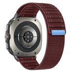 For Samsung Galaxy Watch Ultra 47mm / Ultra 2025 Sea Wave Texture Nylon Hook and Loop Fastener Watch Band