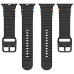 Wavy Grain Stitched Silicone Watch Band, For Apple Watch Series 6 40mm, For Apple Watch Series 6 44mm, For Apple Watch Series 5 44mm, For Apple Watch Series 5 40mm