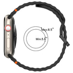 Wavy Grain Stitched Silicone Watch Band, For Apple Watch SE 2023 44mm, For Apple Watch SE 2023 40mm, For Apple Watch Ultra 2 49mm, For Apple Watch Series 9 45mm