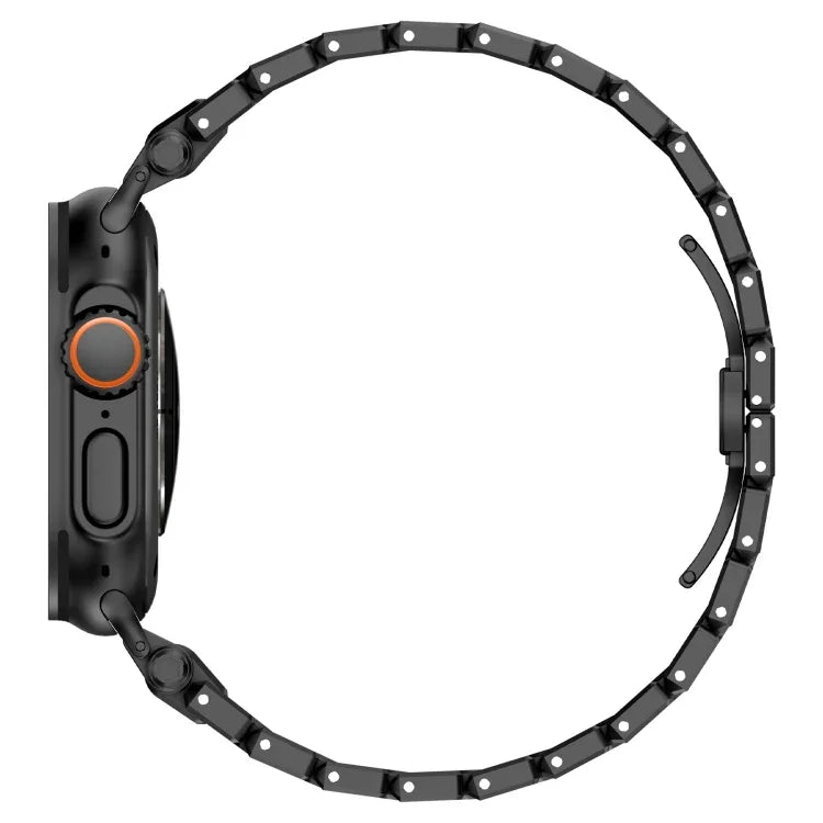 Pathfinder Stainless Steel Metal Watch Band, For Apple Watch Series 10 46mm, For Apple Watch SE 2023 44mm, For Apple Watch Ultra 2 49mm, For Apple Watch Series 9 45mm, For Apple Watch Ultra 49mm, For Apple Watch Series 8 45mm, For Apple Watch SE 2022 4...
