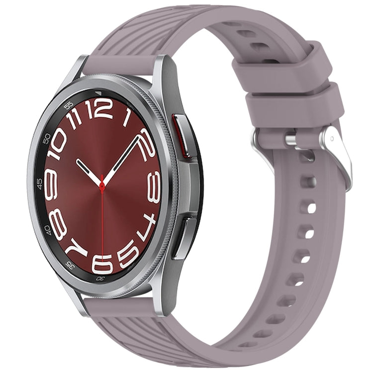 Stripe Texture Silicone 20mm Watch Band, For Samsung Galaxy Watch 6 44mm, For Samsung Galaxy Watch 6 40mm, For Samsung Galaxy Watch 6 Classic 43mm, For Samsung Galaxy Watch5 Pro Golf Edition