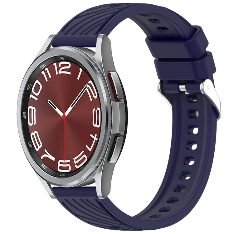 Stripe Texture Silicone 20mm Watch Band, For Samsung Galaxy Watch 6 44mm, For Samsung Galaxy Watch 6 40mm, For Samsung Galaxy Watch 6 Classic 43mm, For Samsung Galaxy Watch5 Pro Golf Edition