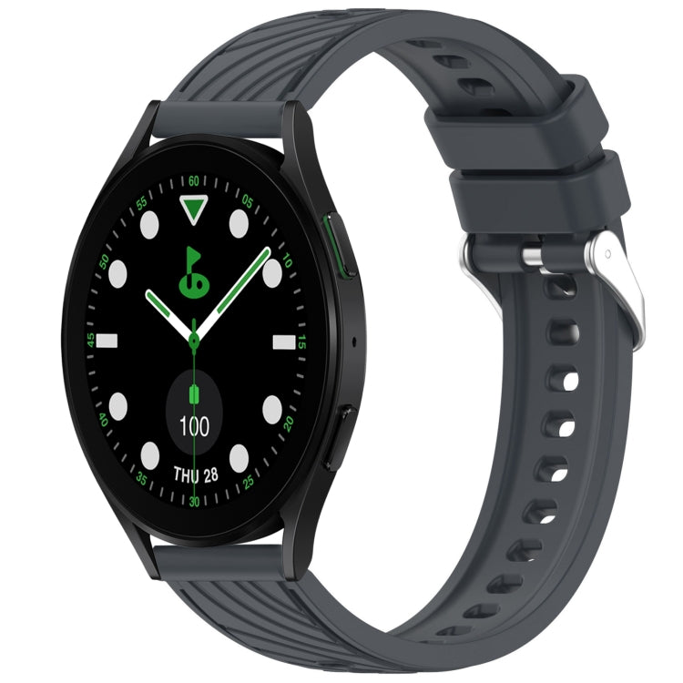 Stripe Texture Silicone 20mm Watch Band, For Samsung Galaxy Watch5 Golf Edition, For Samsung Galaxy Watch 5  44mm, For Samsung Galaxy Watch 5 Pro  45mm, For Samsung Galaxy Watch 5  40mm