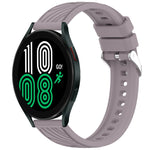 Stripe Texture Silicone 20mm Watch Band, For Samsung Galaxy Watch 4 44mm, For Samsung Galaxy Watch 4 40mm, For Samsung  Galaxy Watch 4 Classic 46mm, For Samsung  Galaxy Watch 4 Classic 42mm
