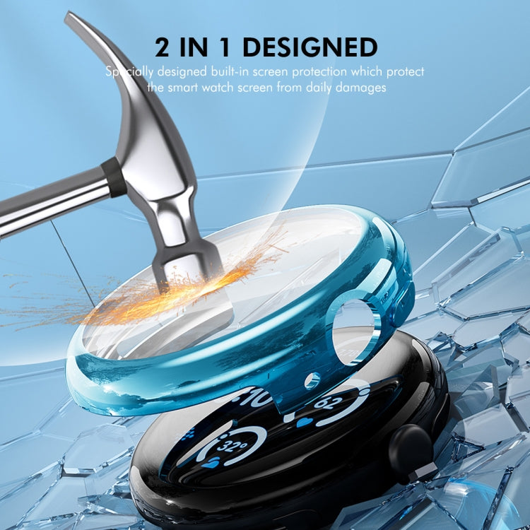 ENKAY Hat-Prince Full Coverage Electroplated Soft TPU Case with Screen Protection, For Google Pixel Watch 3 45mm