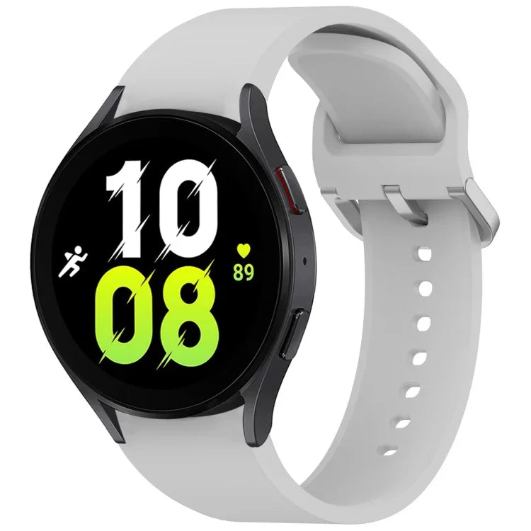 Solid Color Colorful Buckle Quick Release Silicone Watch Band, For Samsung Galaxy Watch 5 40 / 44mm, For Samsung Galaxy Watch 5 Pro, For Samsung Galaxy Watch 4 40 / 44mm, For Samsung Galaxy Watch 4 Classic 46 / 42mm
