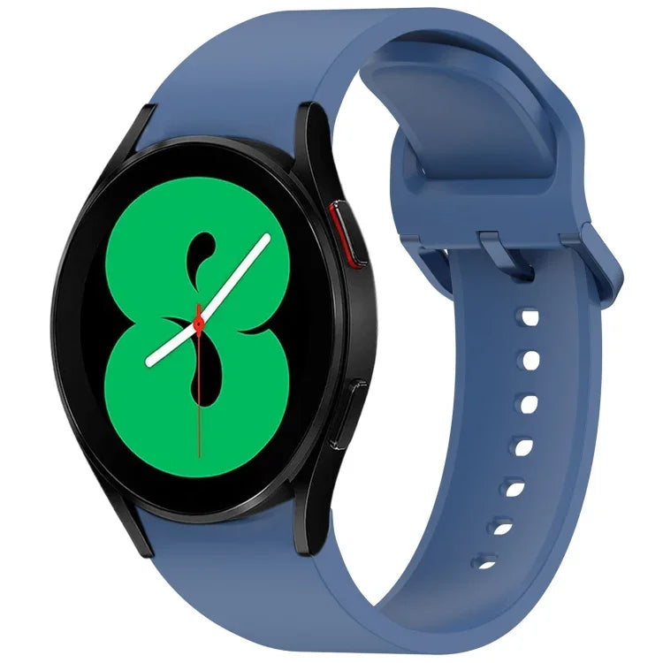 Solid Color Colorful Buckle Quick Release Silicone Watch Band, For Samsung Galaxy Watch 5 40 / 44mm, For Samsung Galaxy Watch 5 Pro, For Samsung Galaxy Watch 4 40 / 44mm, For Samsung Galaxy Watch 4 Classic 46 / 42mm