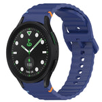Wavy Grain Stitched Quick Release Silicone Watch Band, For Samsung Galaxy Watch 5 Golf Edition, For Samsung Galaxy Watch 5  44mm, For Samsung Galaxy Watch 5 Pro  45mm, For Samsung Galaxy Watch 5  40mm