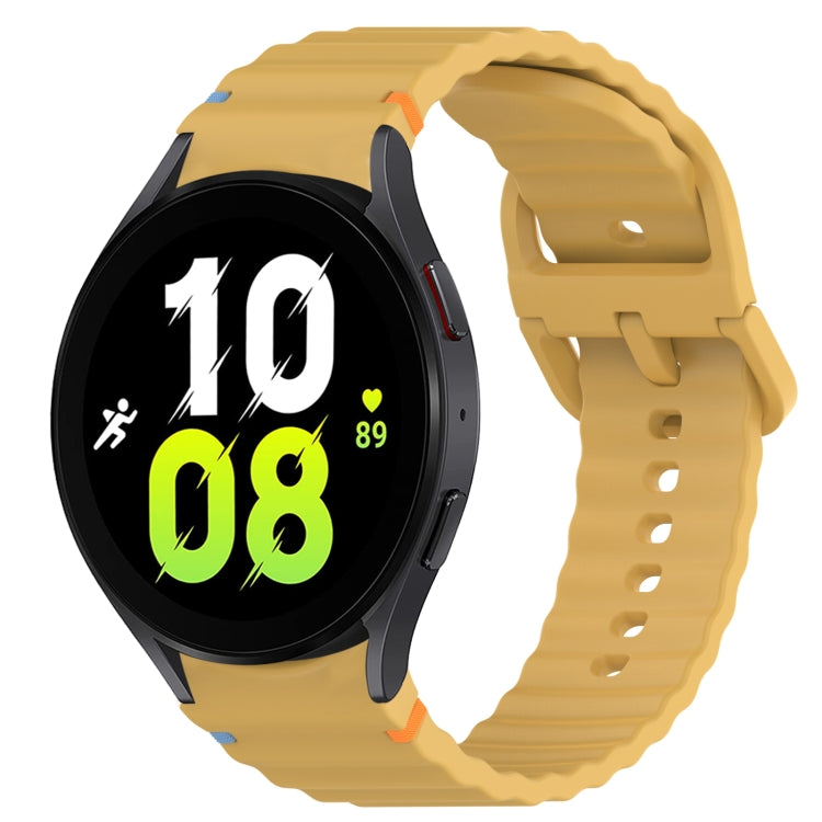 Wavy Grain Stitched Quick Release Silicone Watch Band, For Samsung Galaxy Watch 5 Golf Edition, For Samsung Galaxy Watch 5  44mm, For Samsung Galaxy Watch 5 Pro  45mm, For Samsung Galaxy Watch 5  40mm