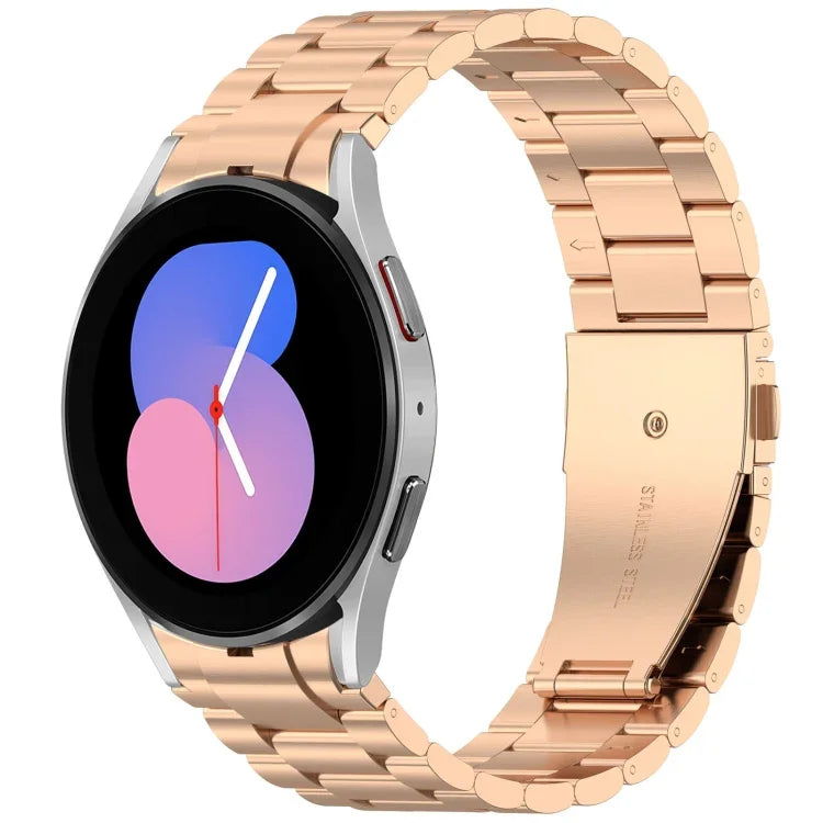 Three Beads Button Quick Release Metal Watch Band, For Samsung Galaxy Watch FE 40mm, For Samsung Galaxy Watch 7 40 / 44mm, For Samsung Galaxy Watch 6 Classic 43 / 47mm, For Samsung Galaxy Watch 6  40 / 44mm, For Samsung Galaxy Watch 5 40 / 44mm        ...
