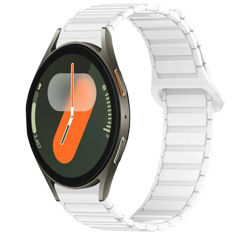 Dual Color Magnetic Buckle Silicone Watch Band, For Samsung Galaxy Watch 7 40 / 44mm