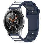 Two Color I-Shaped Silicone Watch Band, For Samsung Galaxy Watch 20mm, For Samsung Galaxy Watch 22mm