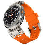 Titanium Connector Quick Release Silicone Watch Band, For Samsung Galaxy Watch Ultra 47mm / Ultra 2025