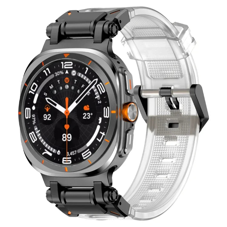 Black Connector Quick Release Silicone Watch Band, For Samsung Galaxy Watch Ultra 47mm / Ultra 2025