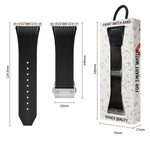 Titanium Connector Silver Buckle Silicone Watch Band, For Samsung Galaxy Watch Ultra 47mm / Ultra 2025