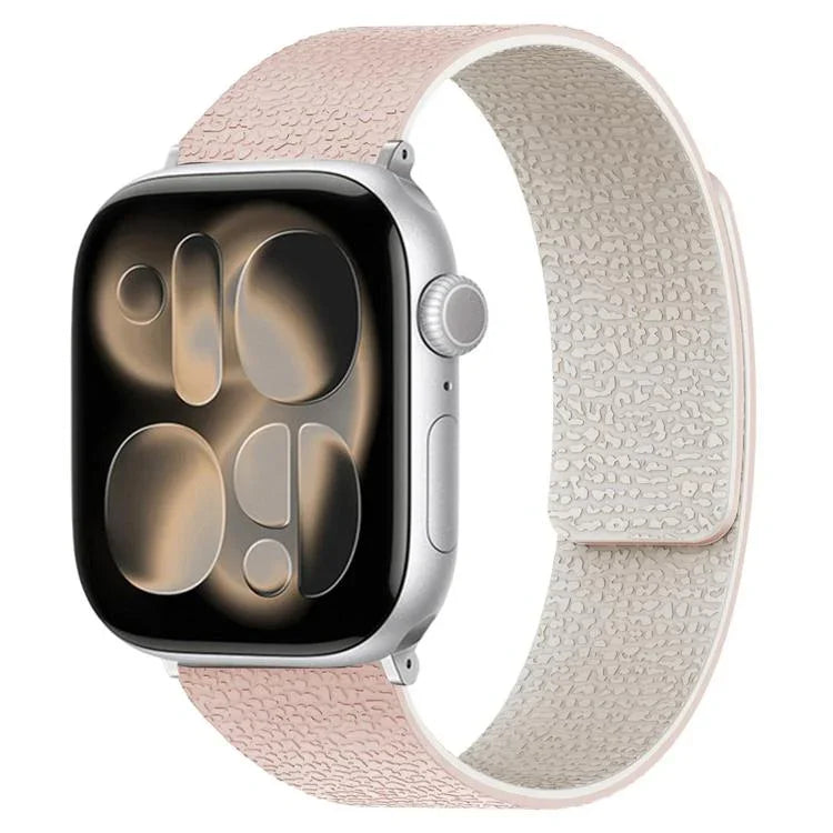 Litchi Texture Magnetic Silicone Watch Band, For Apple Watch 46mm / 49mm / 45mm / 44mm, For Apple Watch 42mm / 41mm / 40mm / 38mm