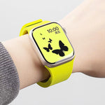 Litchi Texture Magnetic Silicone Watch Band, For Apple Watch 46mm / 49mm / 45mm / 44mm, For Apple Watch 42mm / 41mm / 40mm / 38mm