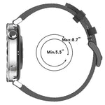 Press Button 22mm Leather Watch Band, For Samsung Galaxy Watch3 45mm