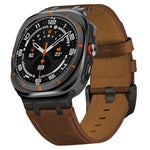 Crazy Horse Leather Watch Band, For Samsung Galaxy Watch Ultra 47mm / Ultra 2025