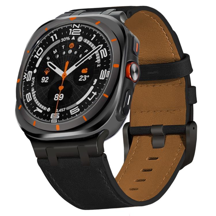 Crazy Horse Leather Watch Band, For Samsung Galaxy Watch Ultra 47mm / Ultra 2025