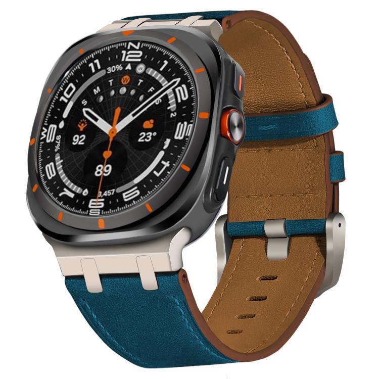Crazy Horse Leather Watch Band, For Samsung Galaxy Watch Ultra 47mm / Ultra 2025