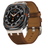 Crazy Horse Leather Watch Band, For Samsung Galaxy Watch Ultra 47mm / Ultra 2025