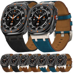 Crazy Horse Leather Watch Band, For Samsung Galaxy Watch Ultra 47mm / Ultra 2025