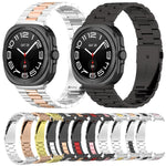 Three Beads Stainless Steel Watch Band with Removal Tool, For Samsung Galaxy Watch8 / Watch8 Classic