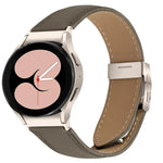 Quick Release Lychee Texture Starlight Turtle Back Buckle Leather Watch Band, For Samsung Galaxy Watch 7 40 / 44mm