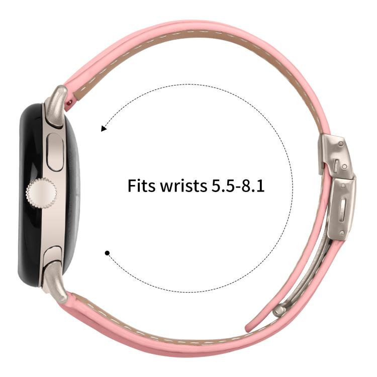 Lychee Texture Starlight Turtle Back Buckle Leather Watch Band, For Google Pixel Watch 4 / 3 / 2 / 1 41mm