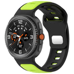 Reverse Buckle Two Color Silicone Watch Band, For Samsung Galaxy Watch8 / Watch8 Classic