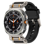 Metal Watch Connector Silicone Watch Band, For Samsung Galaxy Watch Ultra 47mm / Ultra 2025