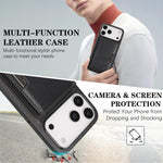 Kalebol Strong MagSafe Magnetic Two-Fold Card Bag Leather Phone Case, For iPhone 17 Pro Max, For iPhone 17 Pro, For iPhone 17, For iPhone Air