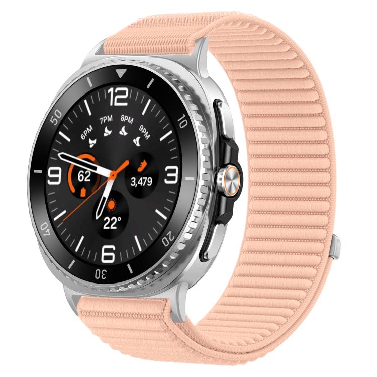 Woven Nylon Hook And Loop Fastener Metal Interface Watch Band, For Samsung Galaxy Watch8 / Watch8 Classic