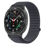 Woven Nylon Hook And Loop Fastener Metal Interface Watch Band, For Samsung Galaxy Watch8 / Watch8 Classic
