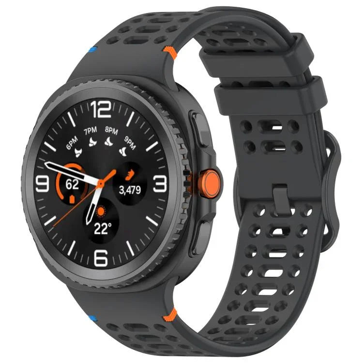 Eight-shaped Buckle Breathable Stitched Silicone Watch Band, For Samsung Galaxy Watch8 / Watch8 Classic