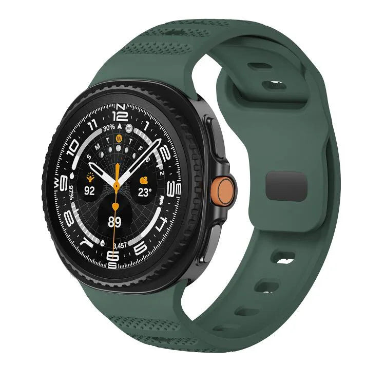 Dots Texture Black Buckle Silicone Watch Band, For Samsung Galaxy Watch8 / Watch8 Classic